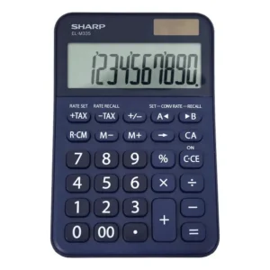 Sharp EL-M335BBL - 10 Digit Extra Large Desktop Calculator - Blue